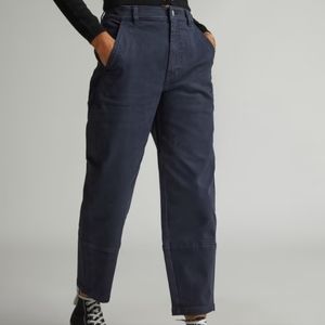 Everlane The Utility Barrel Straight Leg Black Denim Women 0 High Waisted Jeans